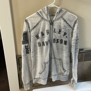Harley Davidson XL thin zip hoodie